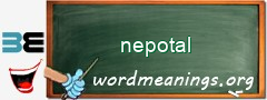 WordMeaning blackboard for nepotal